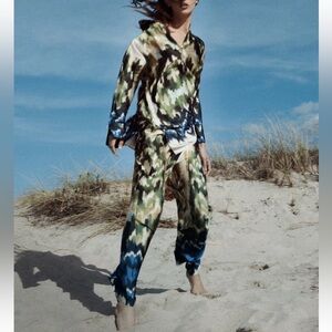 Zara Printed Women's Pants High waisted